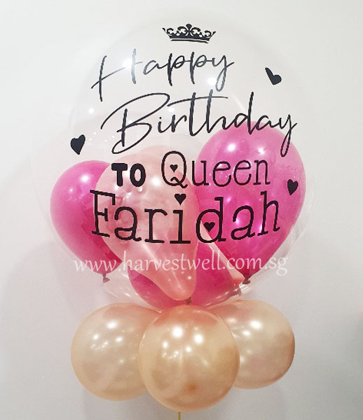 Customised Birthday Classic Queen Bubble Balloon